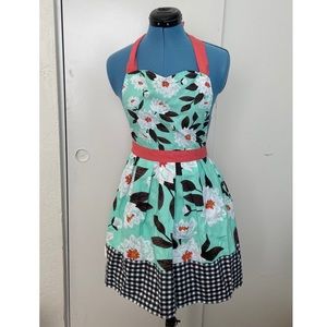 Anthropologie Floral Cotton Kitchen Apron NWT